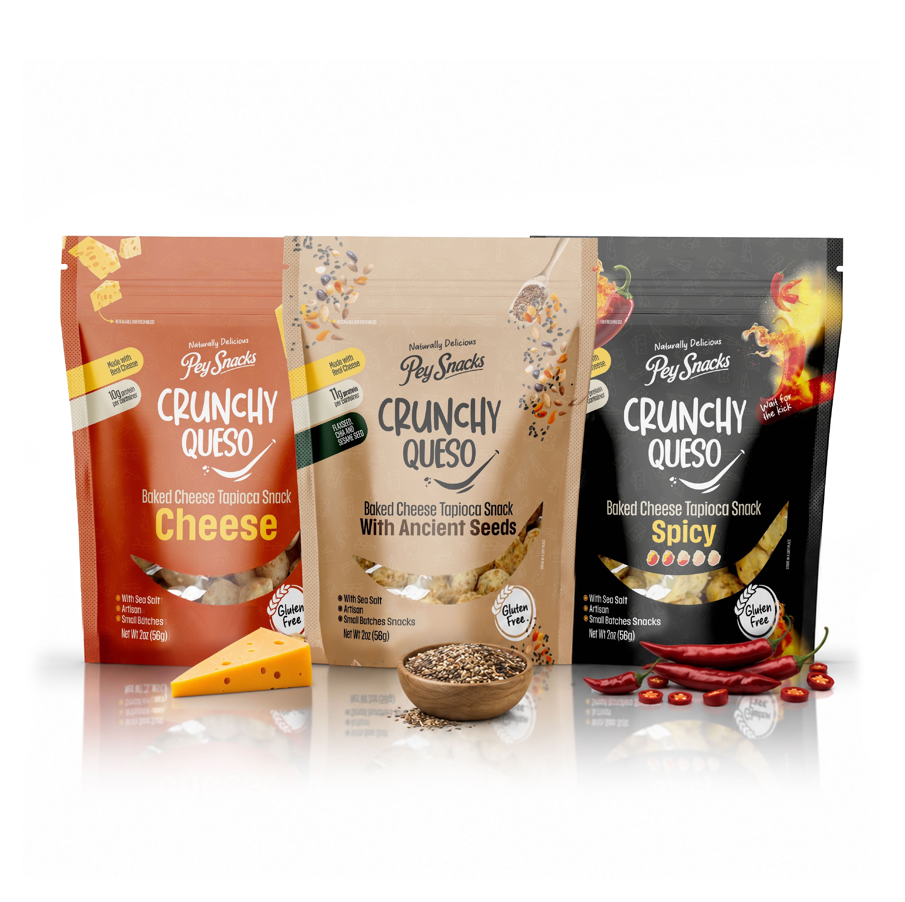 Crunchy Queso Variety Pack – Gluten-Free Cheese Snacks