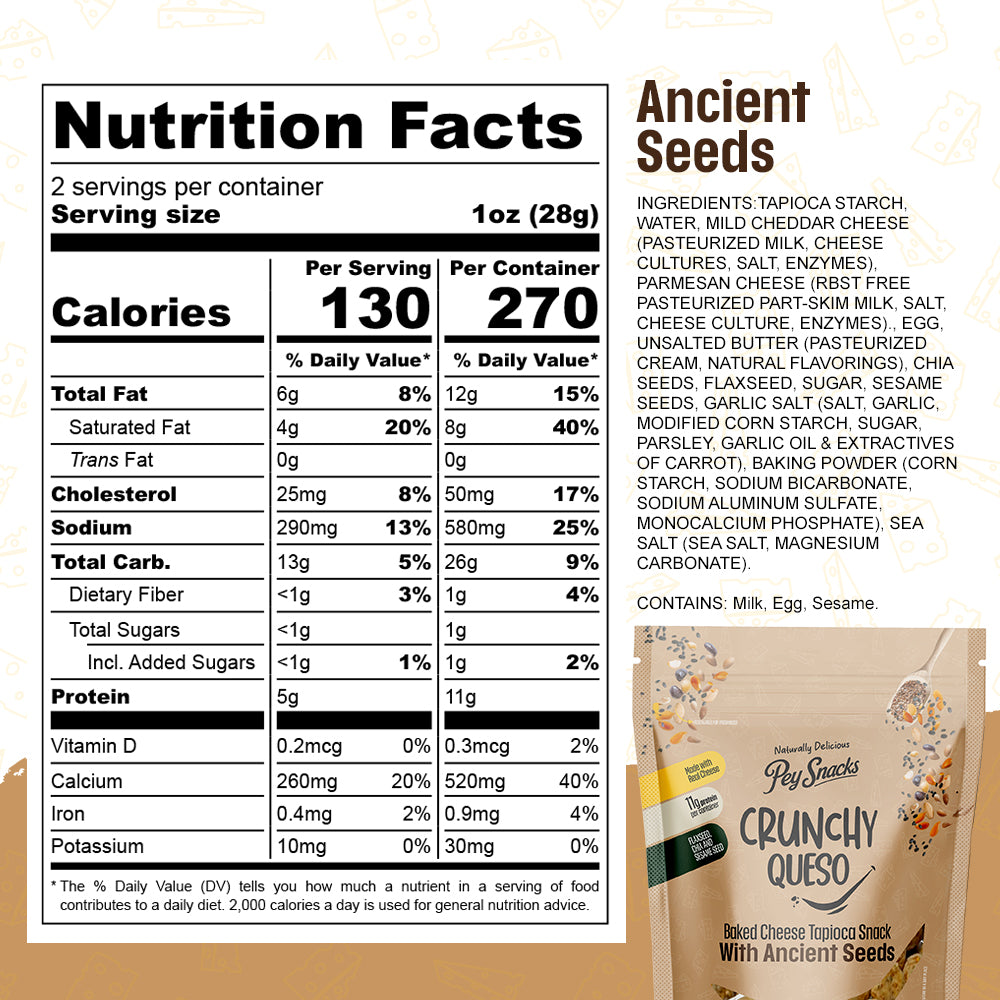 Crunchy Queso Ancient Seeds 2oz